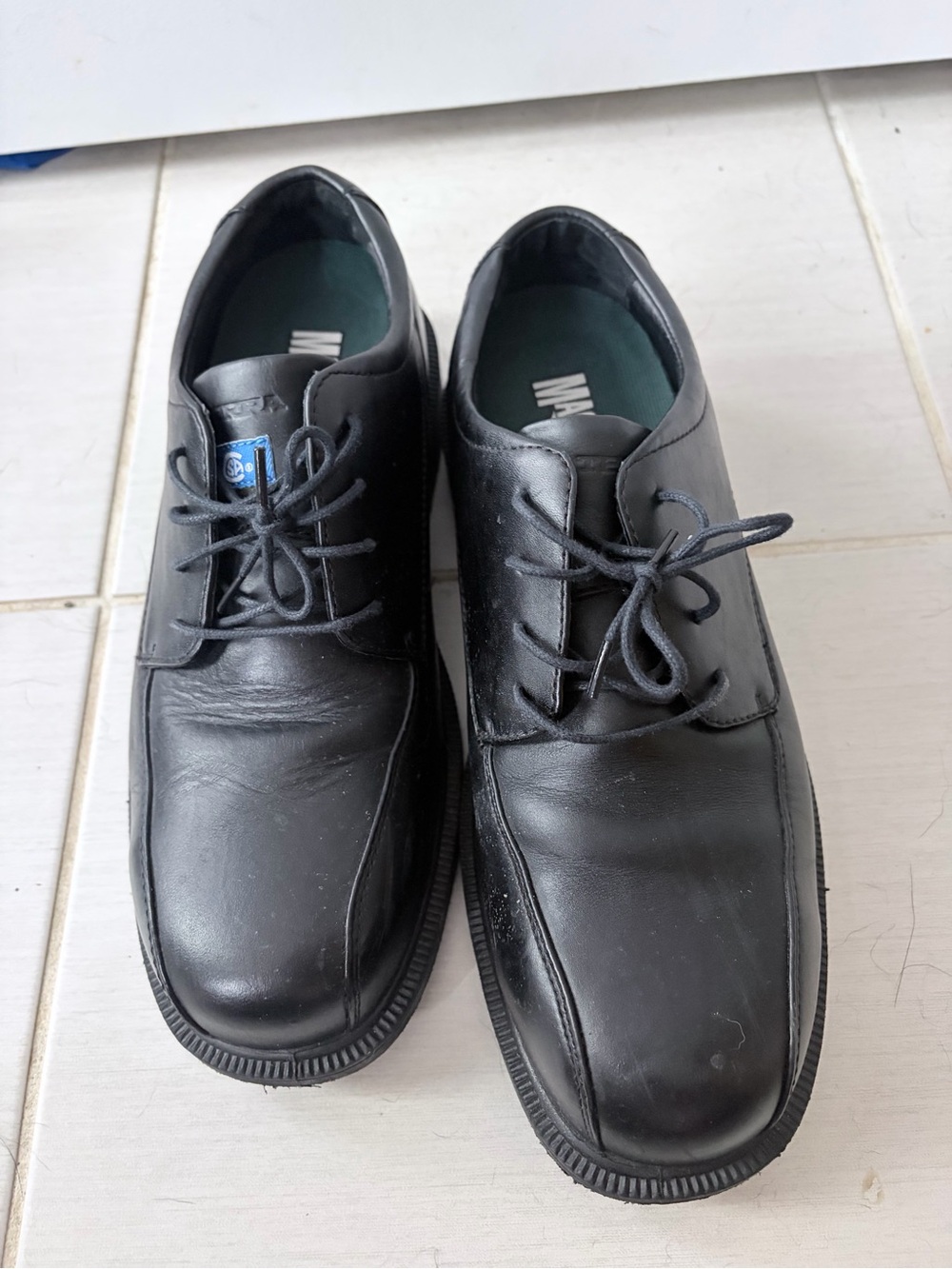 Black Men's Lace-Up Steel Toe Shoes